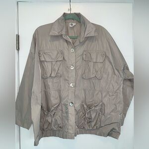 Planet By Lauren G Nylon Bow Pockets Jacket One Size